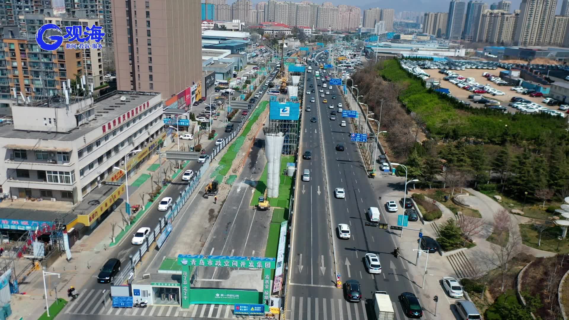 东岸城区主通道！重庆路快速路建设最新航拍来了