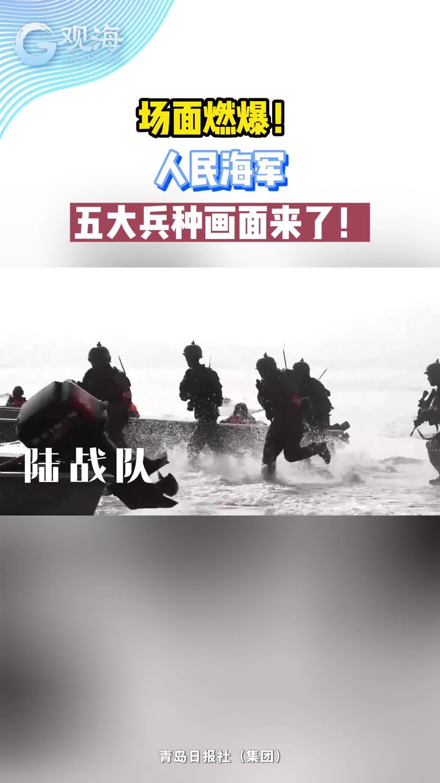 场面燃爆！人民海军五大兵种画面来了！